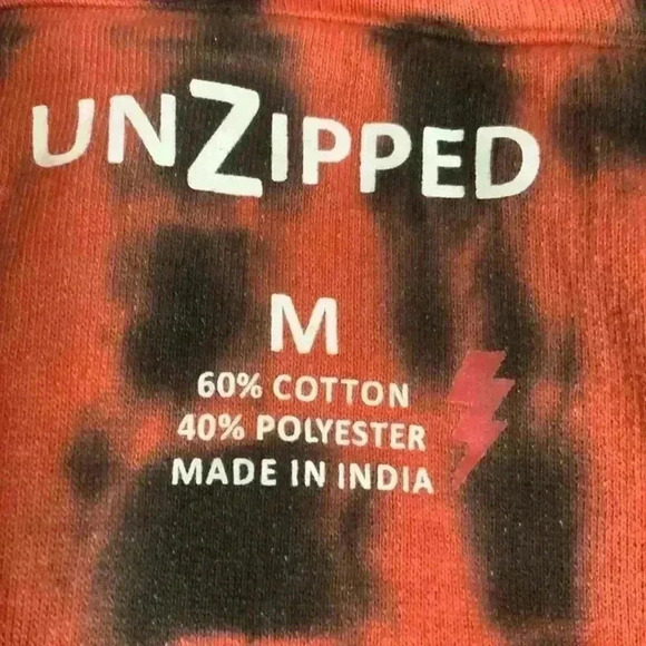 Unzipped Tie-Dye Long Sleeve Hoodie Unisex Size Medium Sweatshirt - Picture 8 of 8